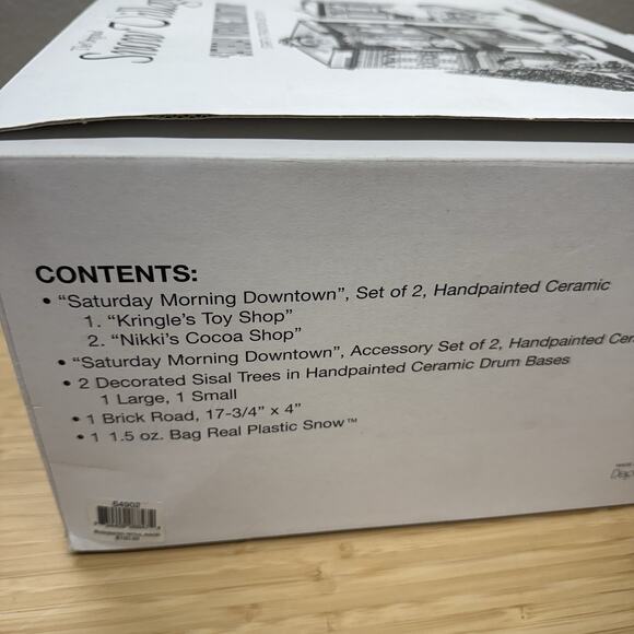 Dept. 56 Snow Village Saturday Morning Downtown Set Orig. Box, Missing Pieces - Picture 11 of 11